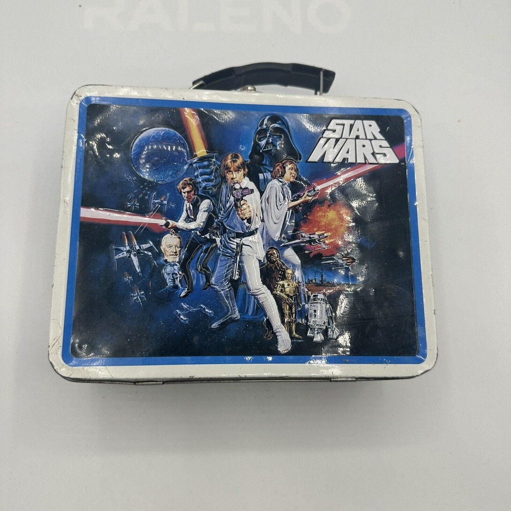 2008 Original Star Wars A New Hope Metal Lunchbox Tin Box Pail Lucas Film Ltd